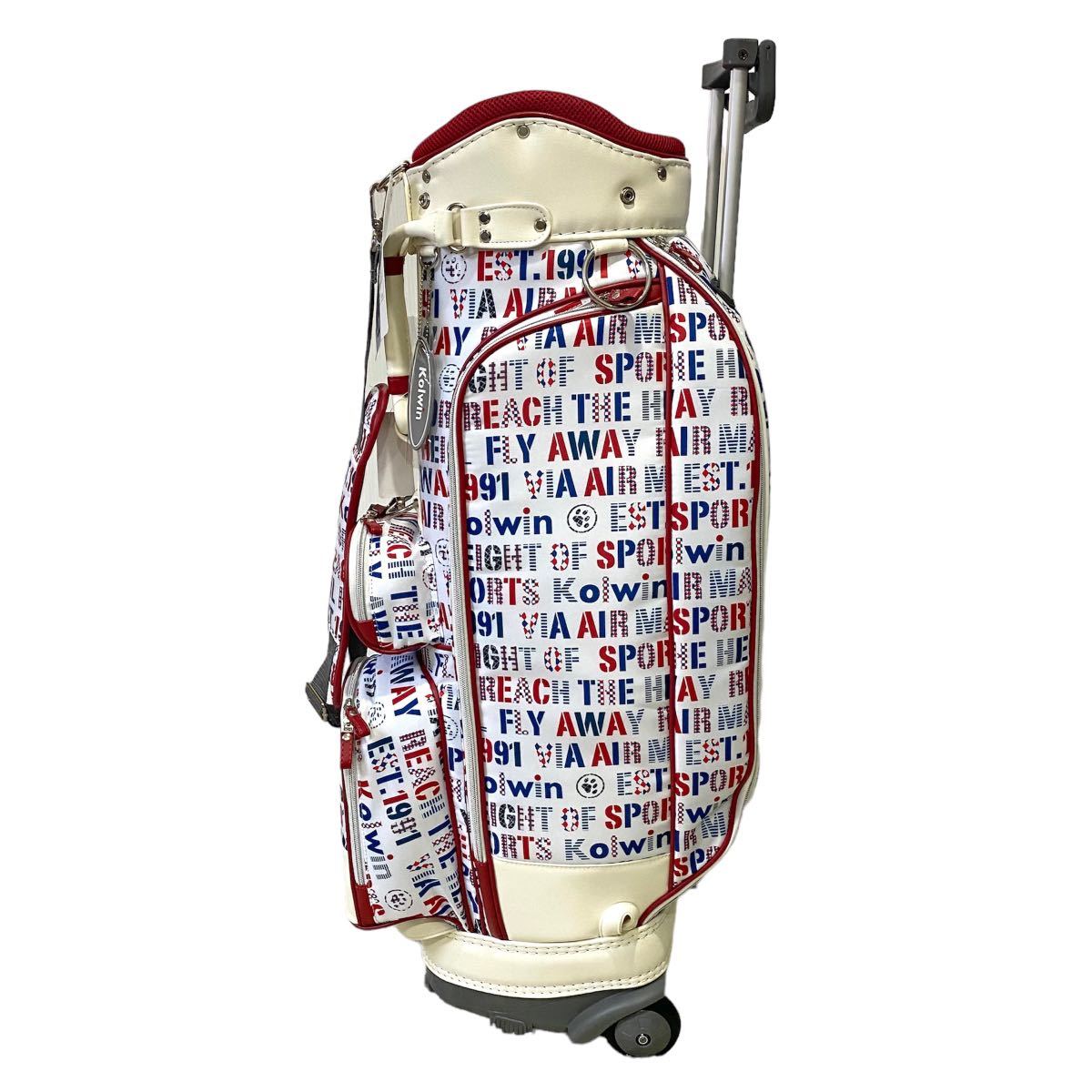 新品】Kolwin キャディバッグ キャスター付き レディース ゴルフバッグ