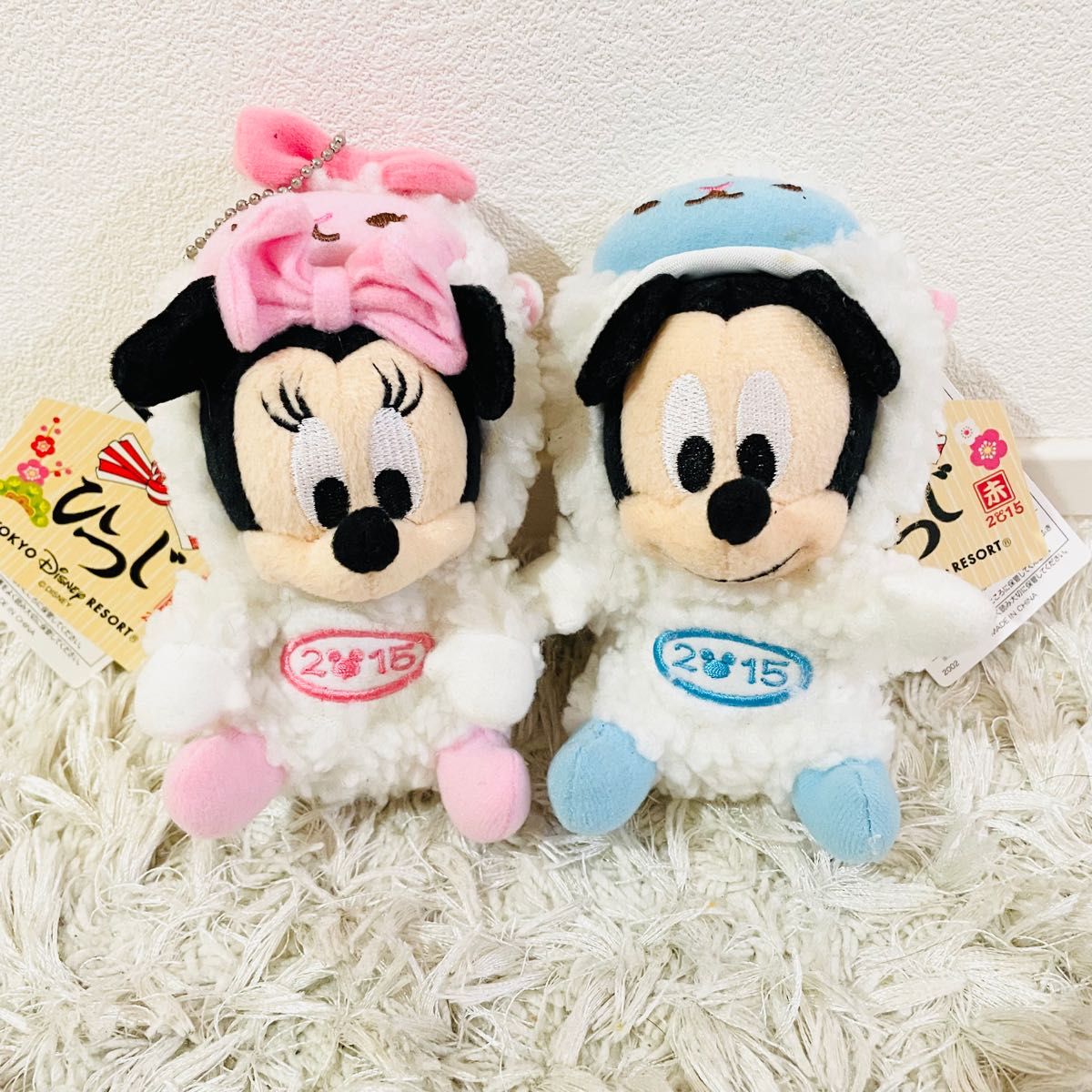 ディズニー ミッキーマウス ミニーマウス 干支 2015 ひつじ ぬいぐるみ