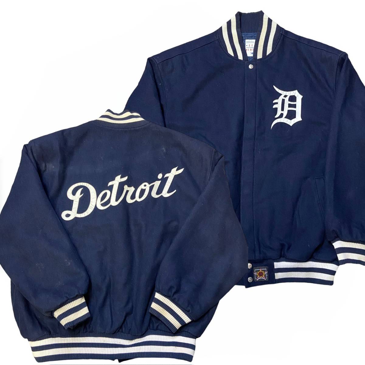 Yahoo!オークション - 90s USA製 MLB Detroit Tigers スタジャン JH de