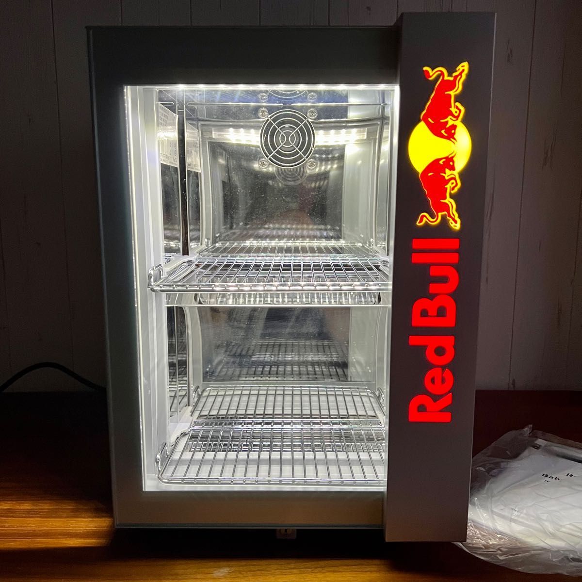 Red Bull 小型冷蔵庫 ガラス扉 2段 レッブル Red Bull 小型冷蔵庫