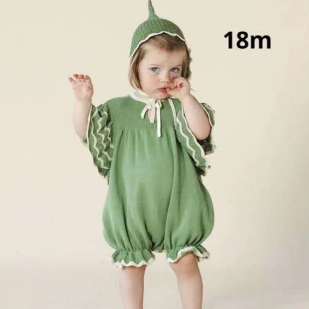 mabli ロンパース ボンネット セット 18m MABLI 小人ロンパース