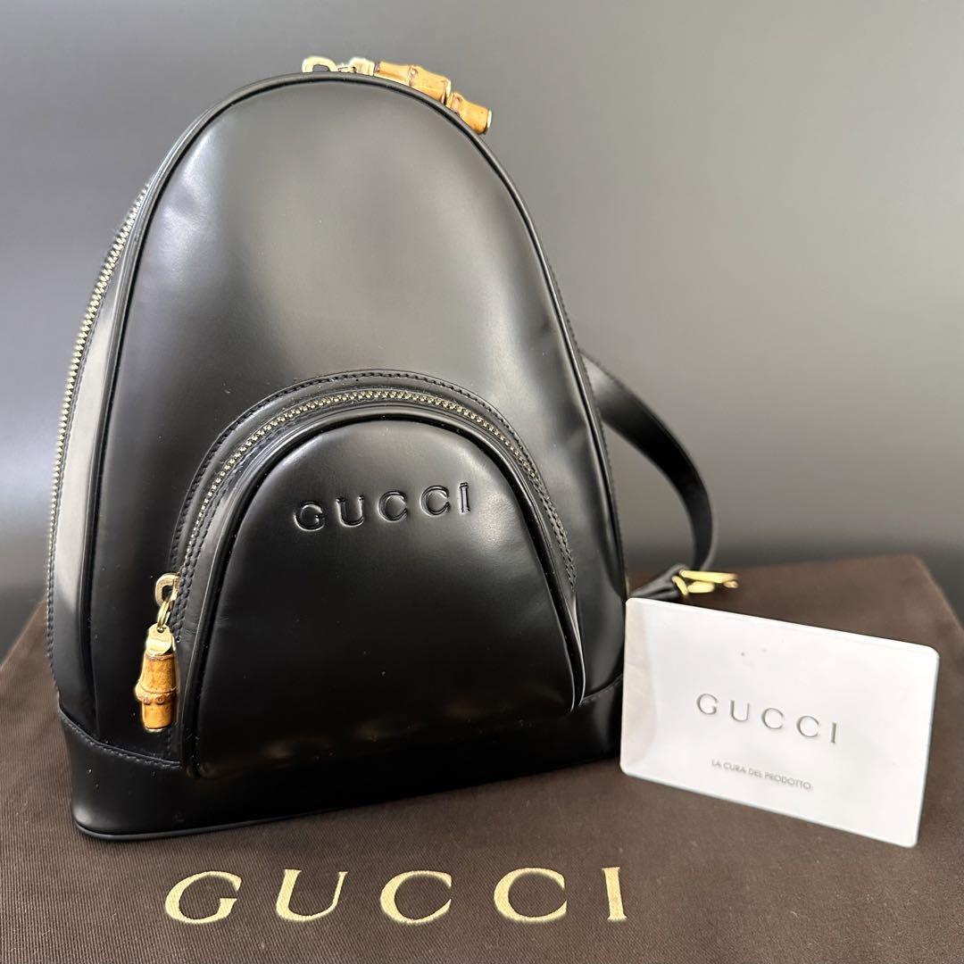 グッチ GUCCI ワン ショルダーバッグ 肩掛け リュック バンブー