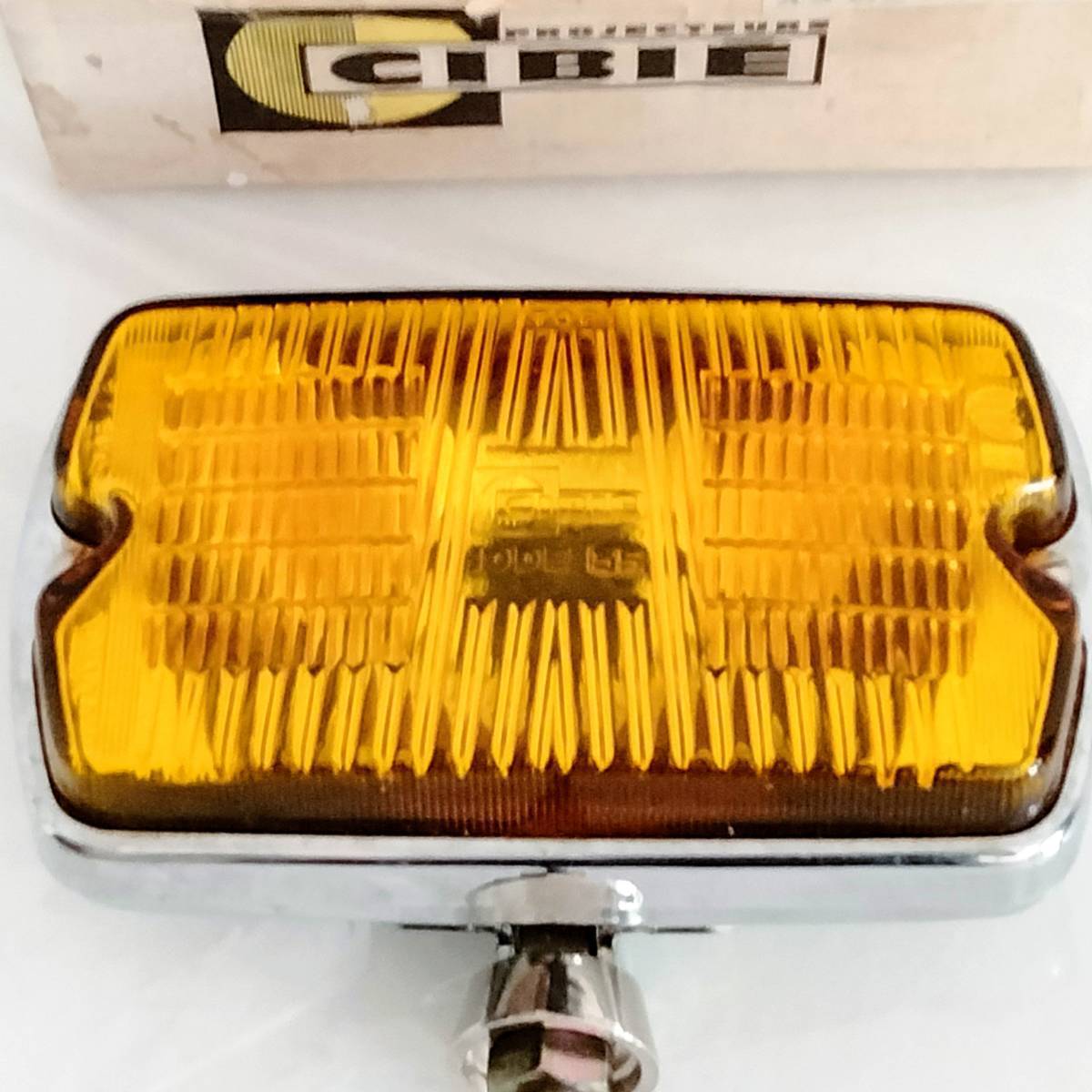 当時物】シビエ 35 CIBIE 角型 フォグランプ イエローレンズ 箱付き