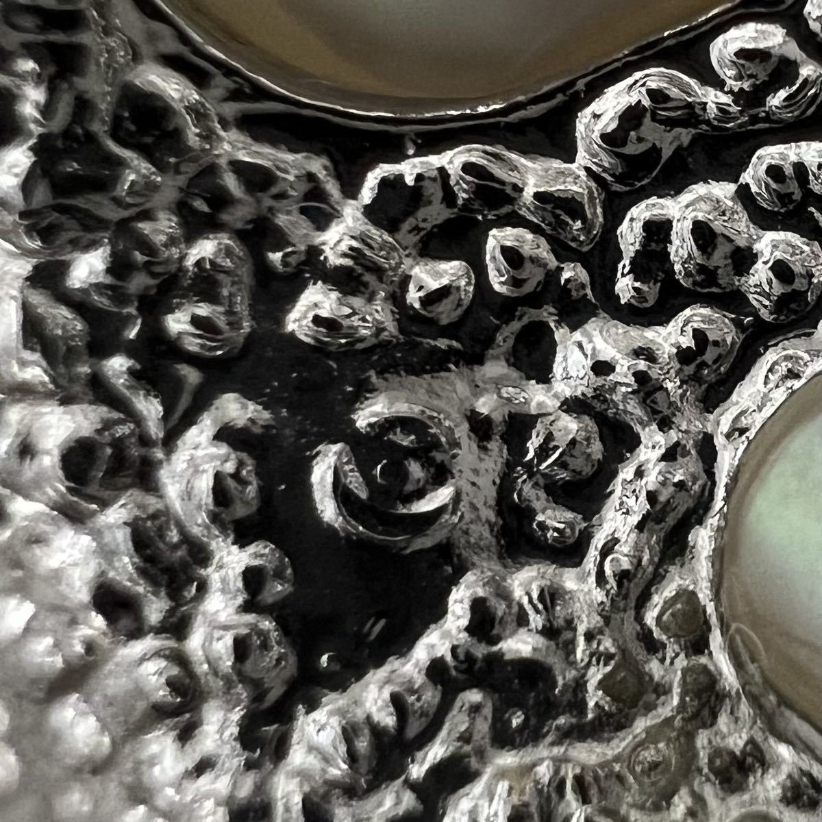 美品】TASAKI 田崎真珠 オウム インコ 鳥 ブローチ シルバーカラー