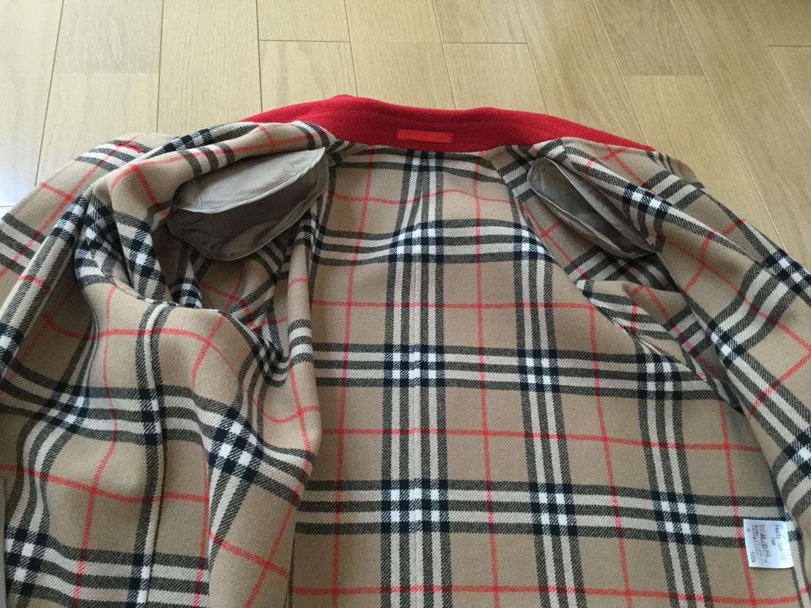 バーバリー コート 7号 ウール ダブルフェイス レディース 裏チェック