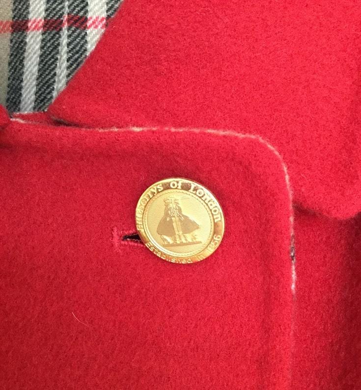 バーバリー コート 7号 ウール ダブルフェイス レディース 裏チェック