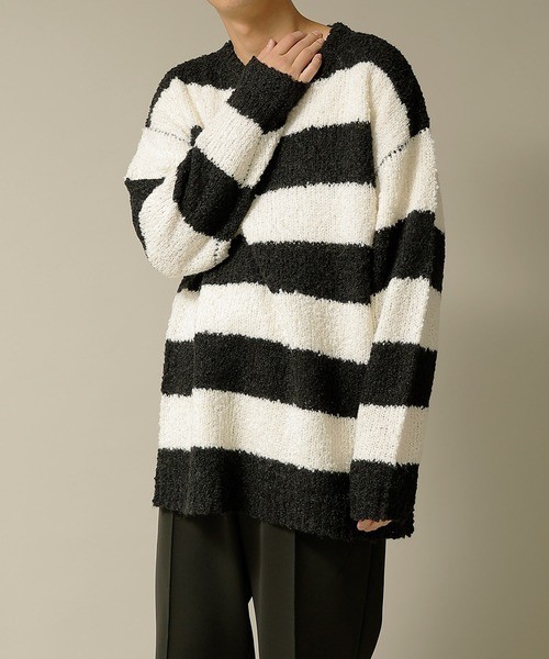 NUMBER (N)INE 22AW アルパカ混 ボーダーニット カートコバーン