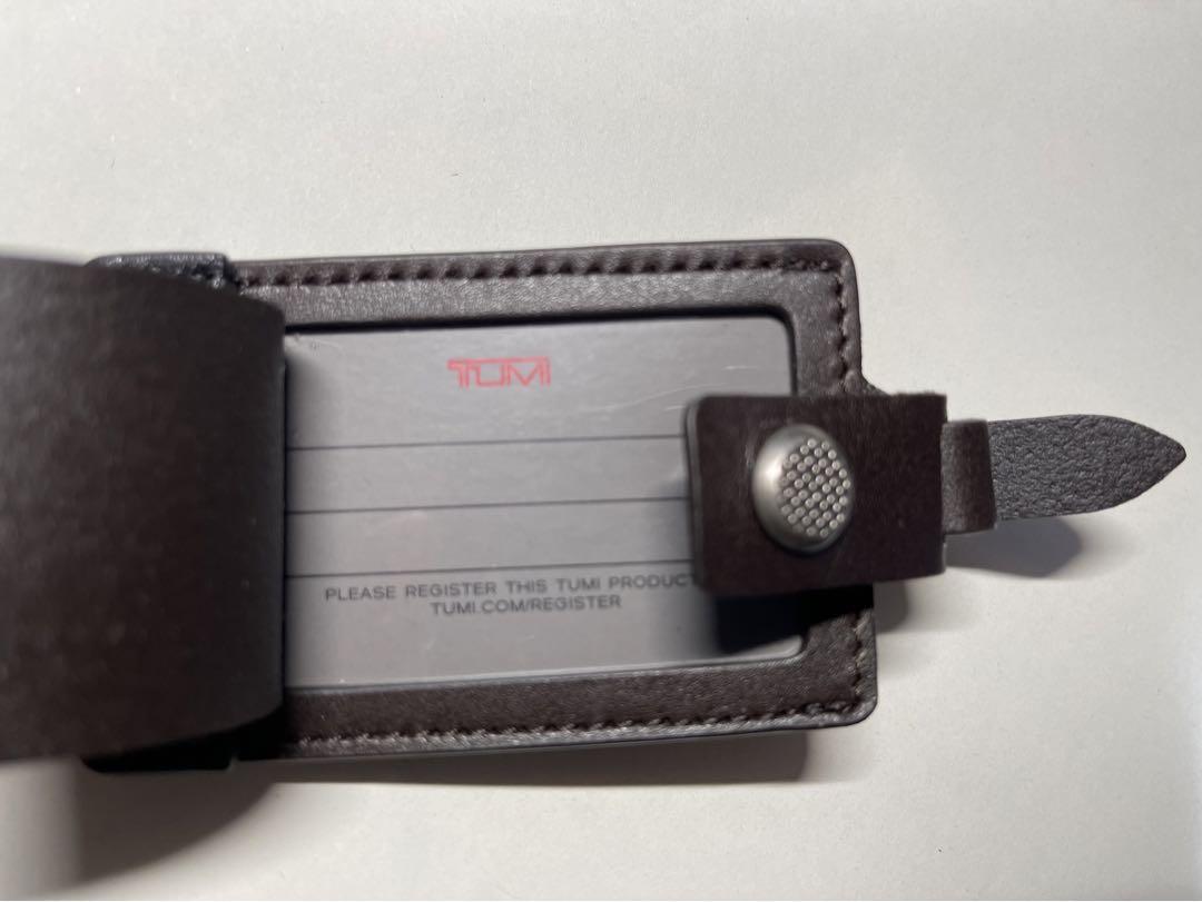 送料込 未使用 TUMI トゥミ 純正 ネーム タグ ダーク ブラウン 茶