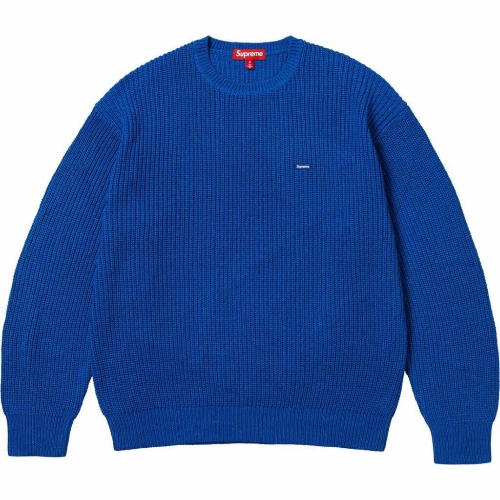 送料無料 青 XL Supreme Small Box Logo Ribbed Sweater Royal Blue
