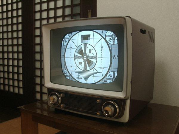 白黒真空管テレビ ナショナルT14-R1A 昭和34年発売開始 分解整備済