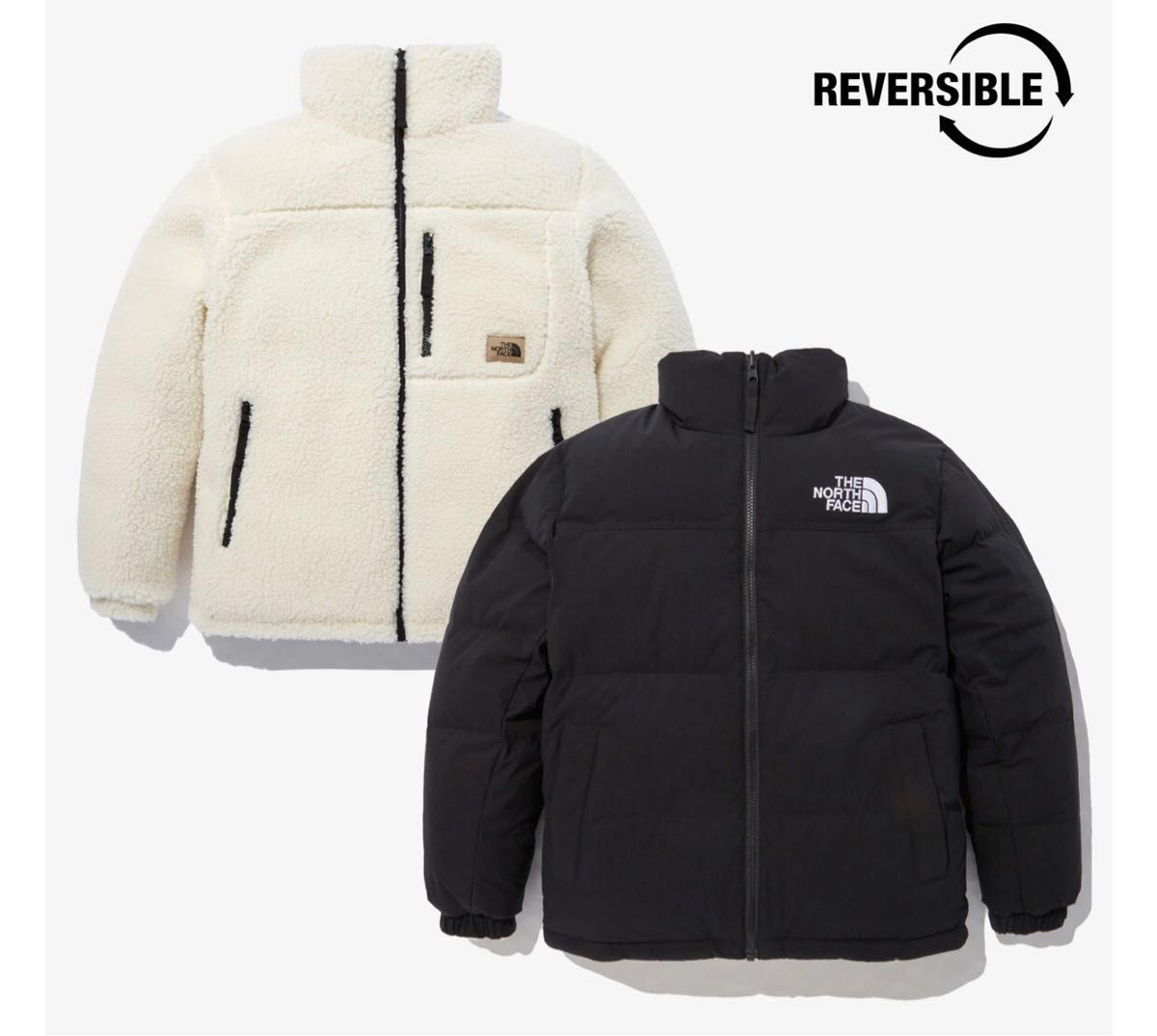 ザノースフェイス リバーシブルダウンジャケット ボアジャケット