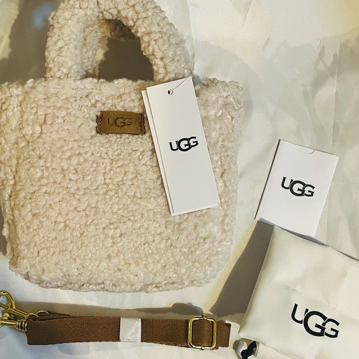ugg アグ マリベル ミニ バッグ シェルパ トート ファー ボア