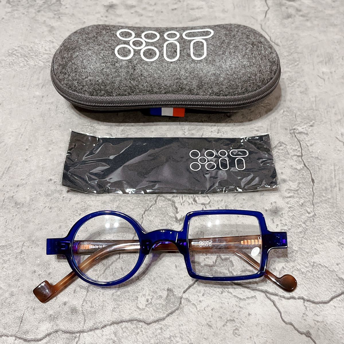 美品 XIT エックスアイティー 丸 四角 度無し メガネ 成田悠輔さん