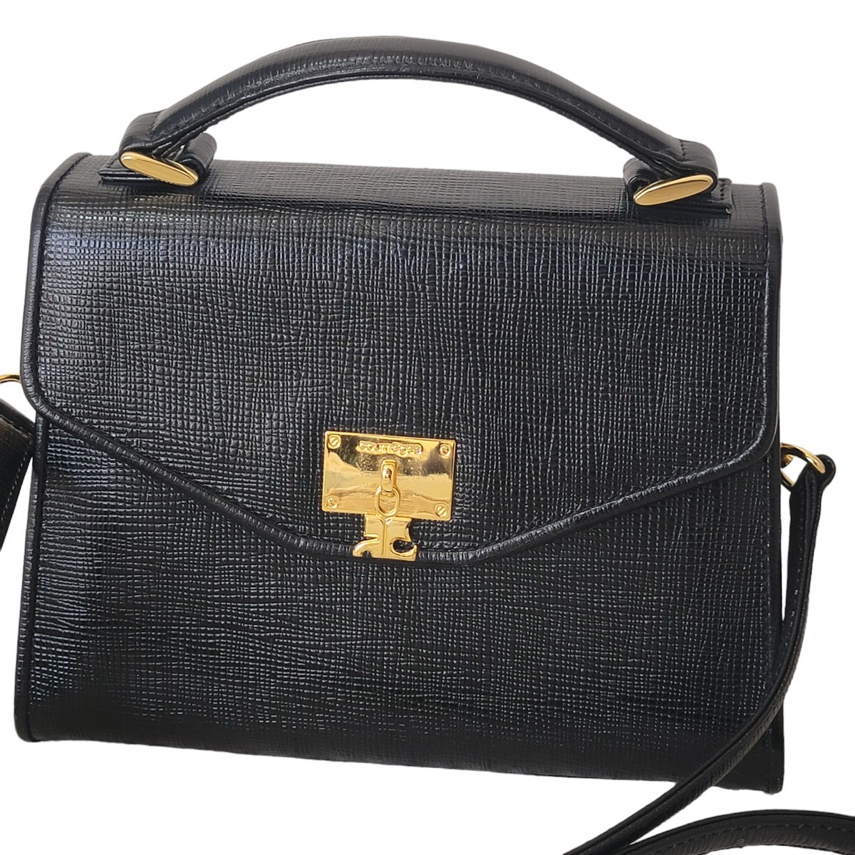 極美品】 再人気 ロゴ金具 クレージュ courreges 2WAY ショルダー