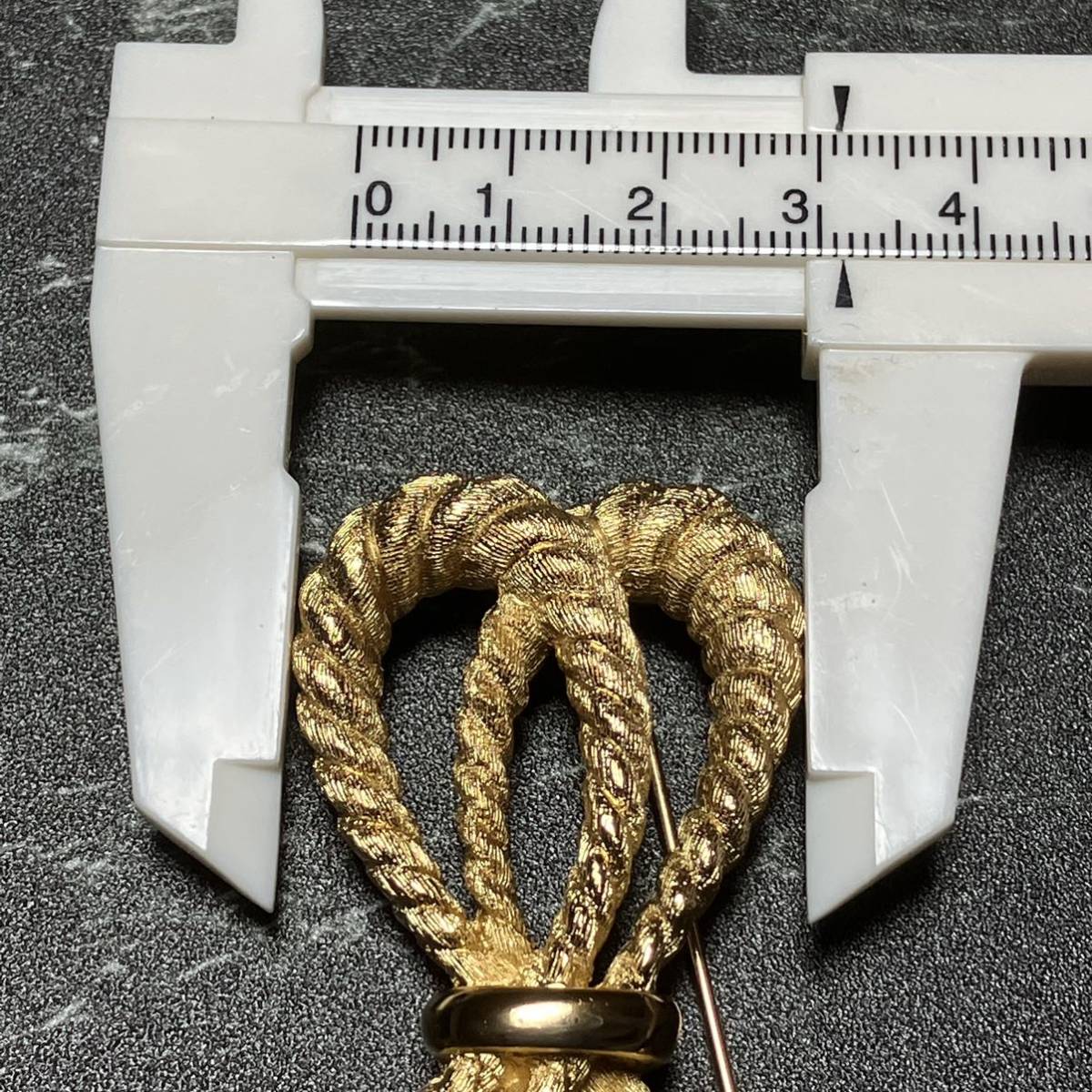 ws3300】極美品 Dior ディオール ヴィンテージ リボン ブローチ