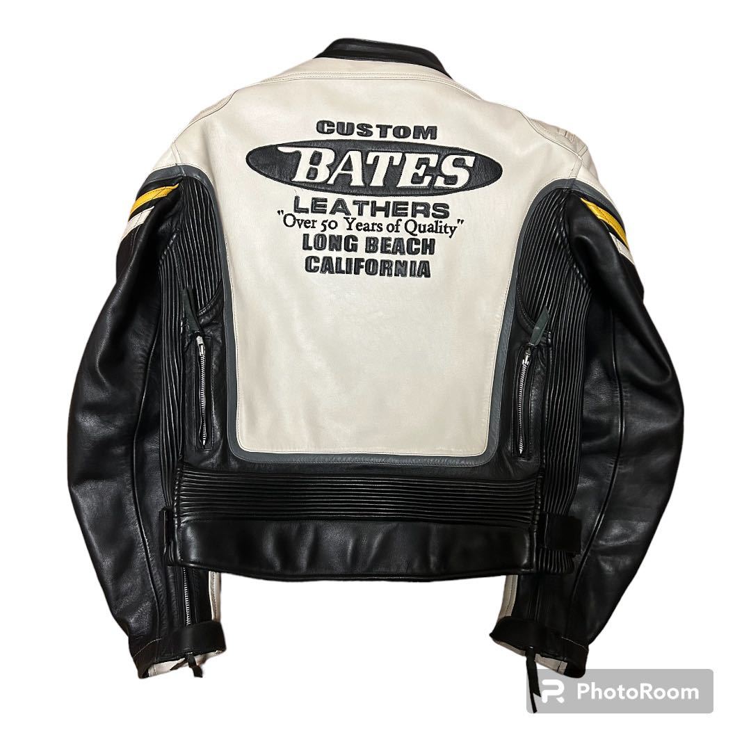 良品 BATES ベイツ パッド入り 本革 ライダース ジャケット XL｜Yahoo