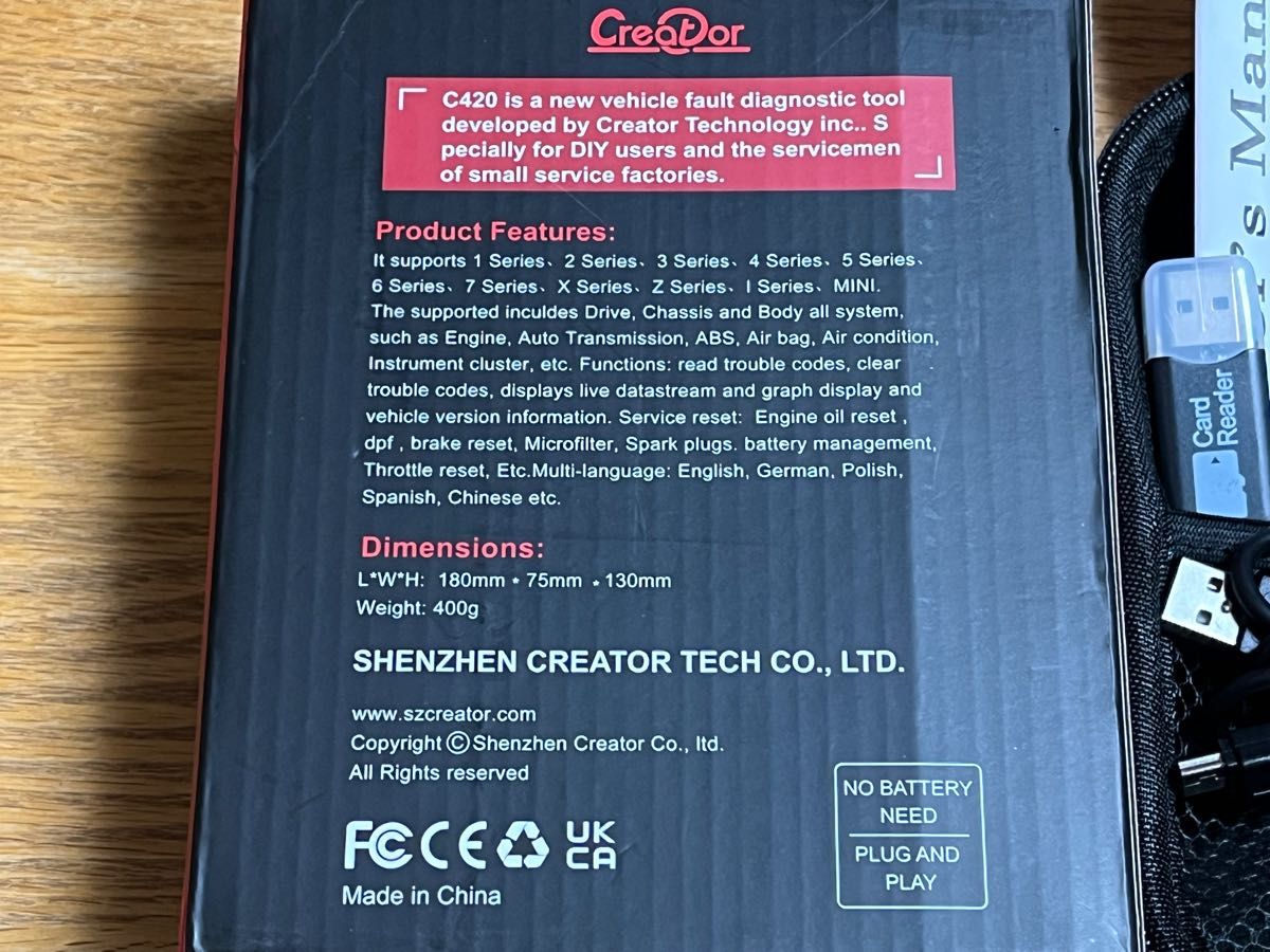 未使用 Creator C420 Ver12 6 BMW MINI 故障診断機 コードスキャナー