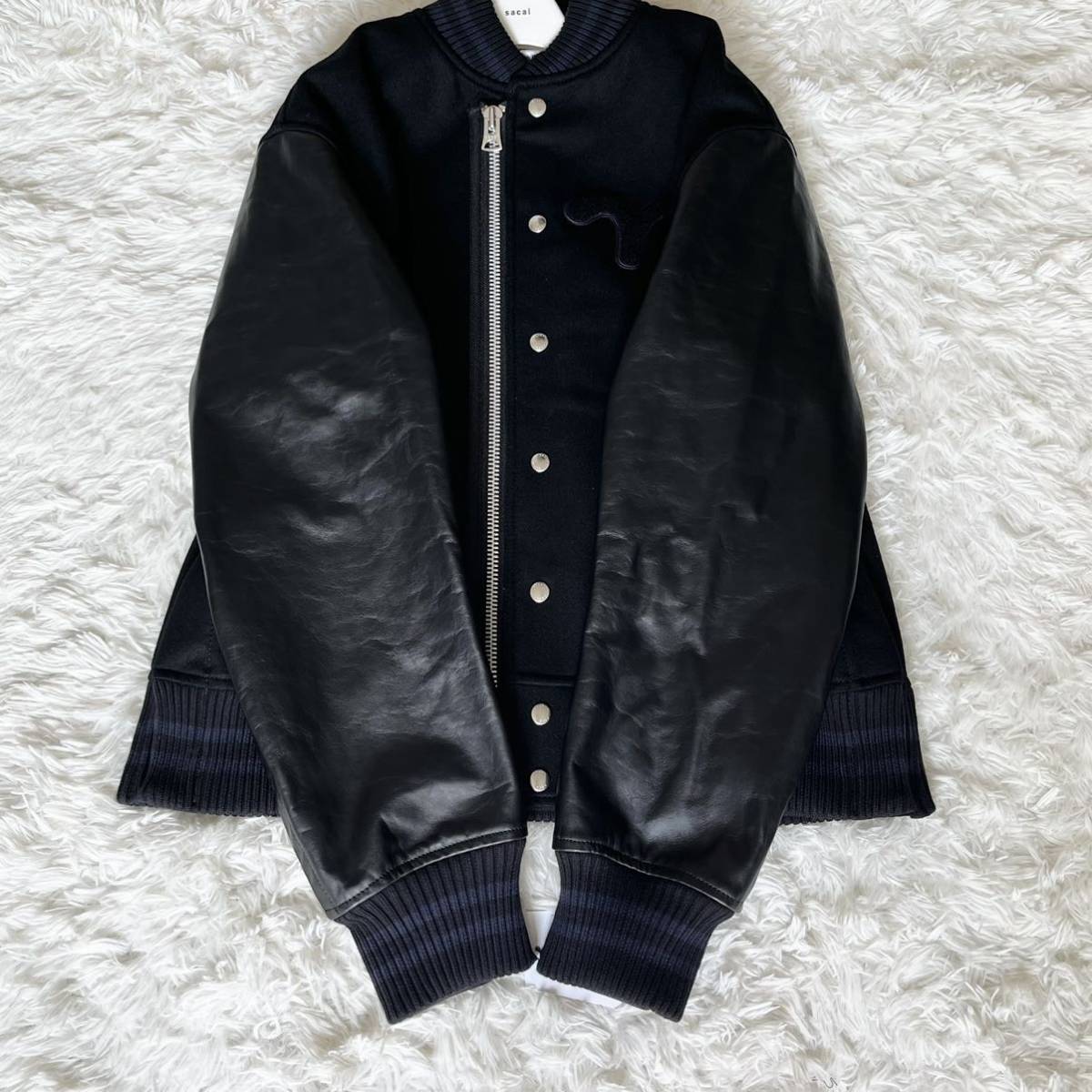 サカイ sacai × マサキ MADSAKI 22AW WOOL MELTON BLOUSON スタジャン