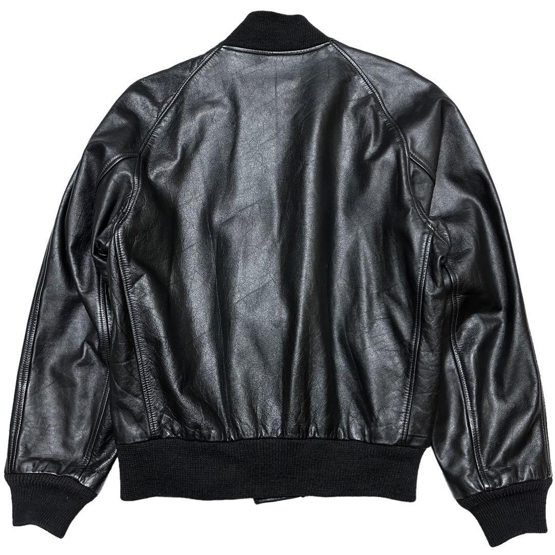 80s】米国製 BUTWIN バトウィン オールレザー スタジャン ブラック