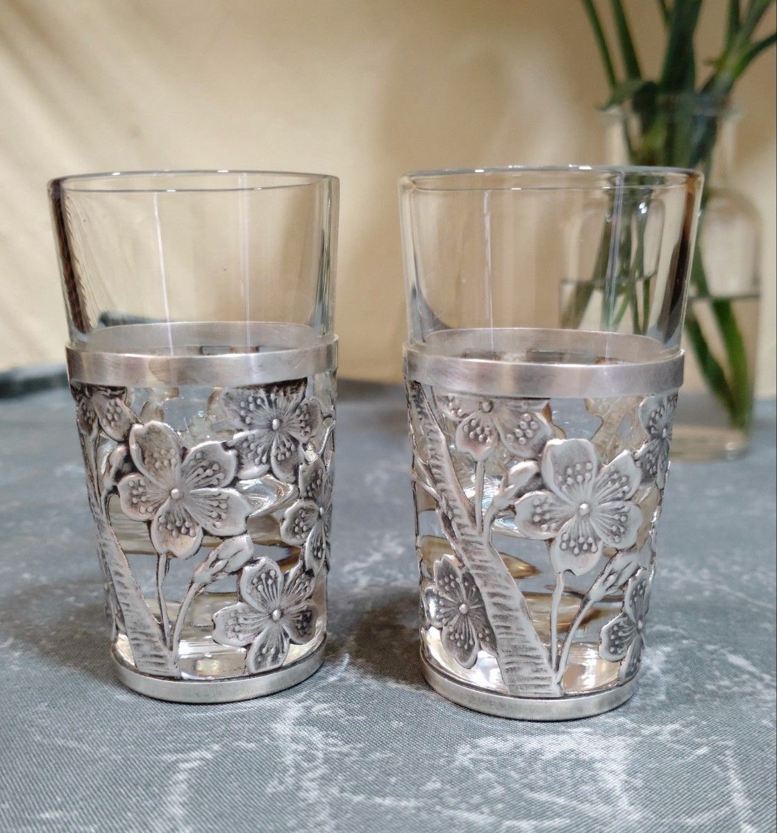 純銀 透し銀被せ ショットグラス2個 銀酒器 銀器｜Yahoo!フリマ（旧