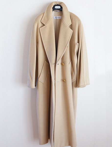 最高級白タグ/ラナウール✨マックスマーラ コート キャメル 40 ダブル