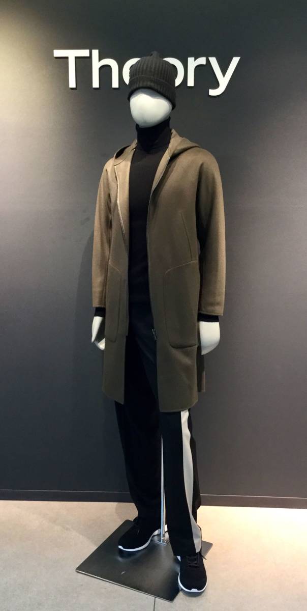 Yahoo!オークション - theory メンズ ダブルフェイス フードコート カ