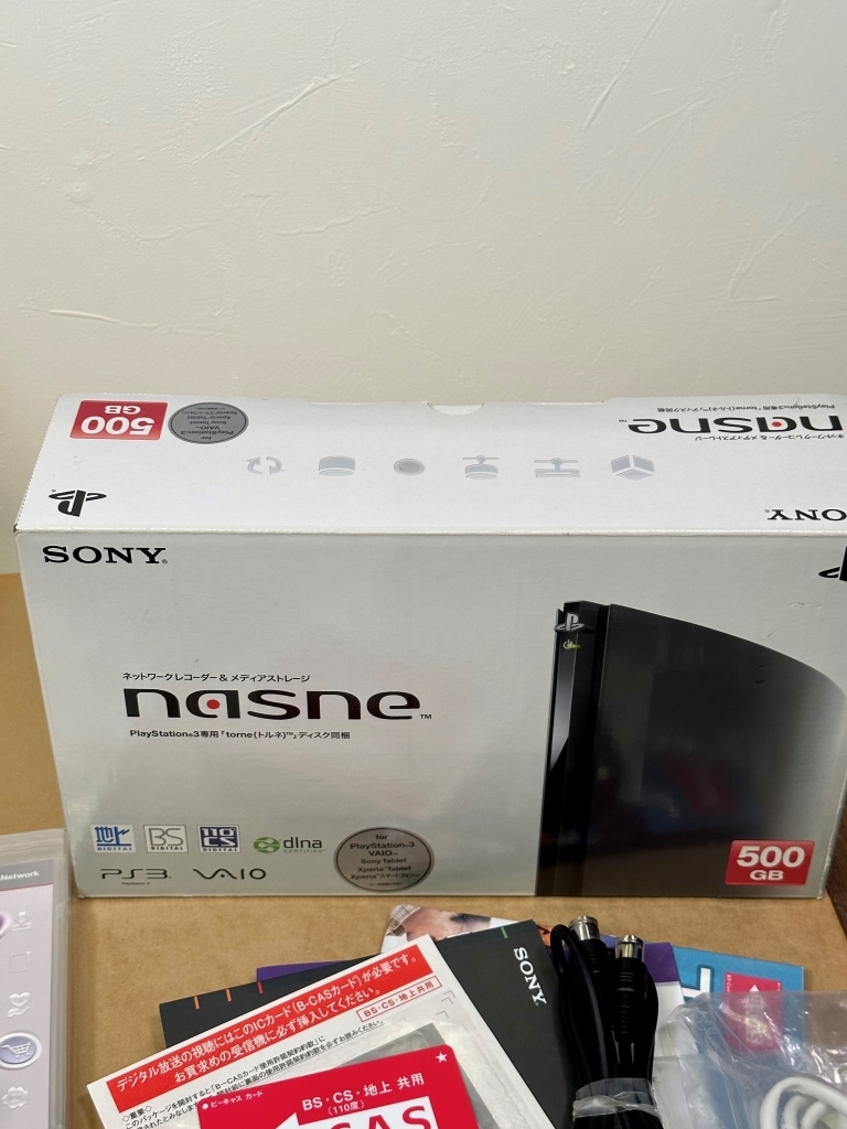 nasne 500GB CECH-ZNR1J PS3 通電 録画 LAN-S 初期化 確認済み sony