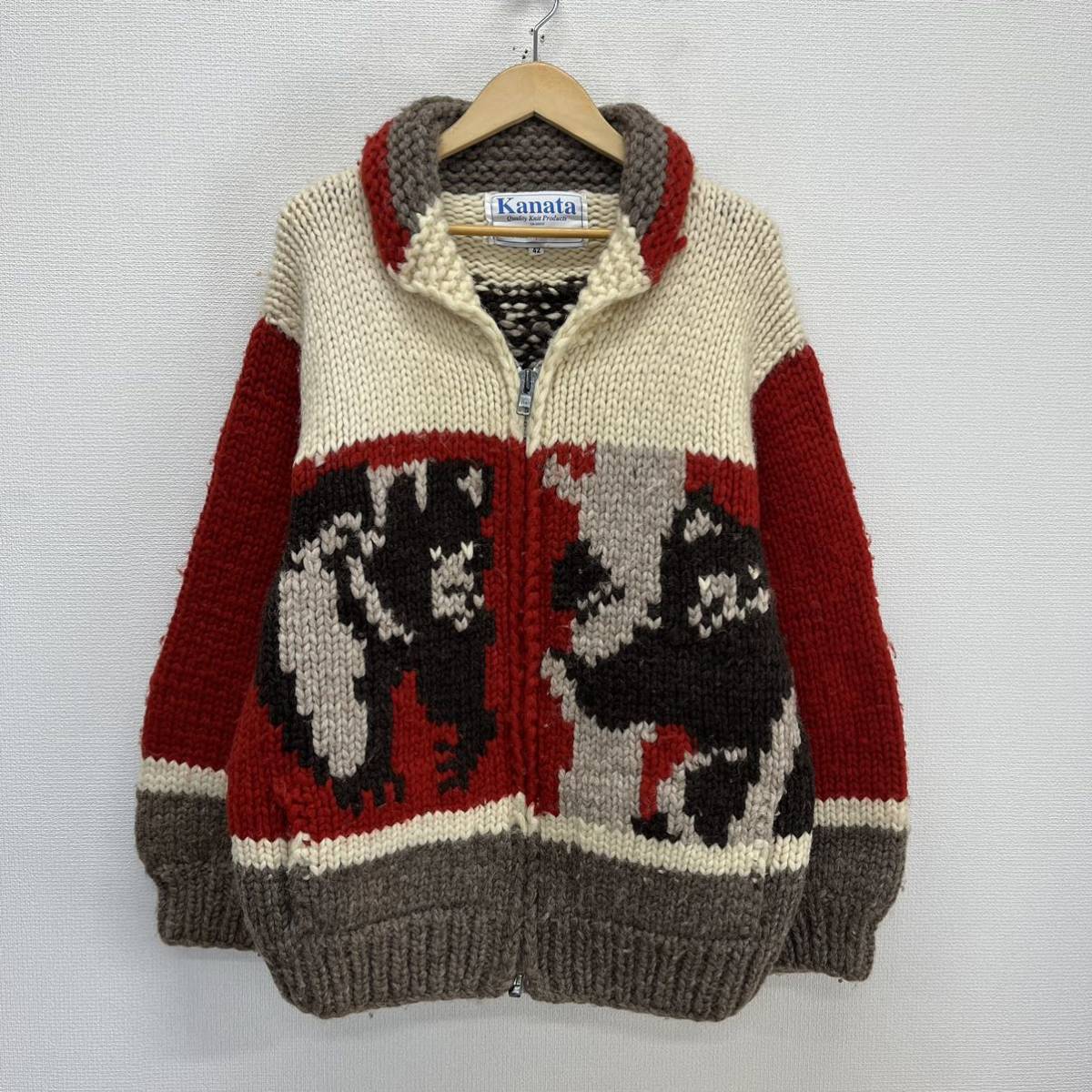 KANATA カナタ カウチンセーター カウチンニット ウール クマ 熊