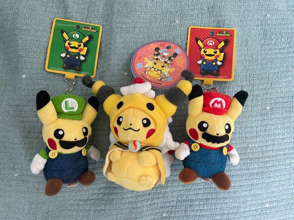 マリオピカチュウ ルイージピカチュウ ぬいぐるみ セット タグ付き