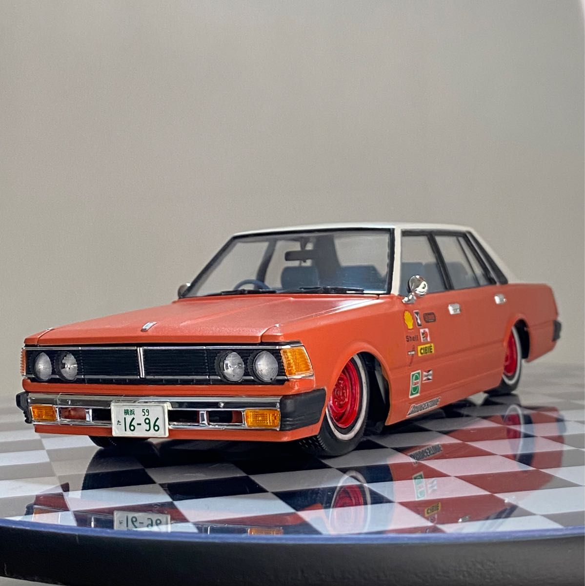 ニッサンセドリック430セダン改 1/24完成品 カスタム 青島文化教材社