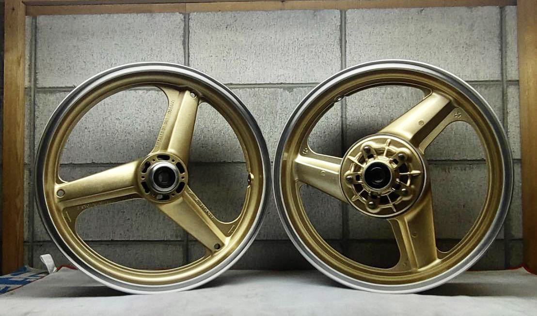 Yahoo!オークション - CB400SF NC31 純正 前後ホイール ゴールドメタリ