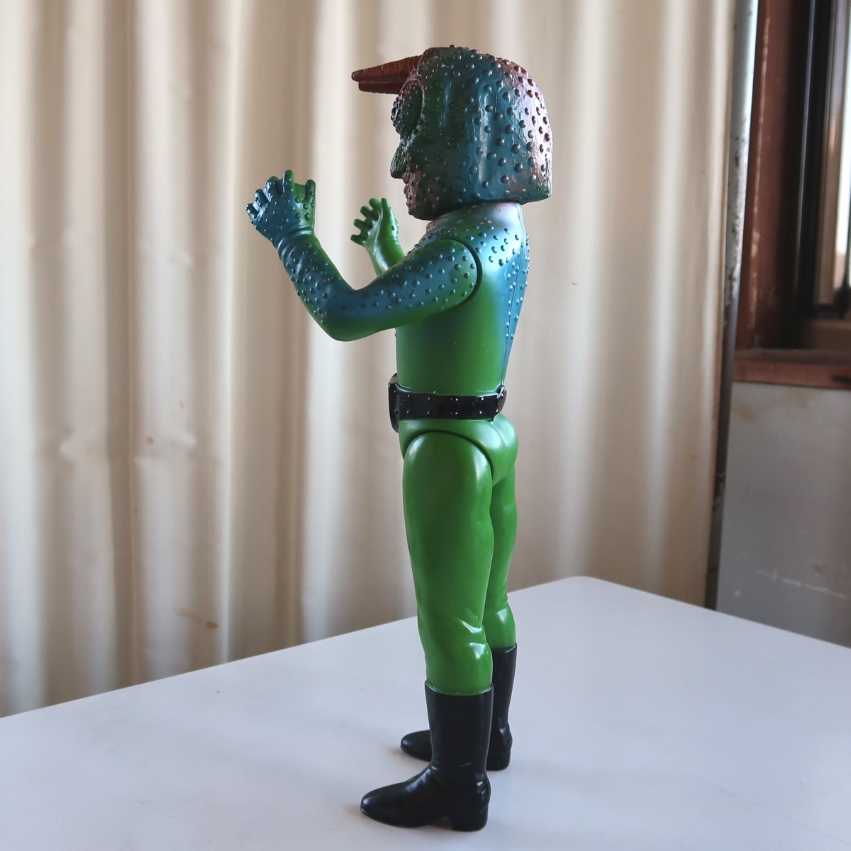 ⚠️当時物仮面ライダーショッカー怪人カメレオン男かめれおん男ミニソフビ