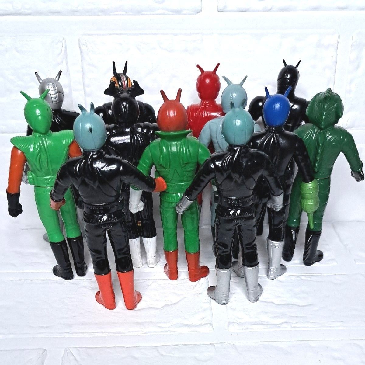昭和 歴代 仮面ライダー 勢ぞろい 東映 日本製ソフビ 12 体 セット
