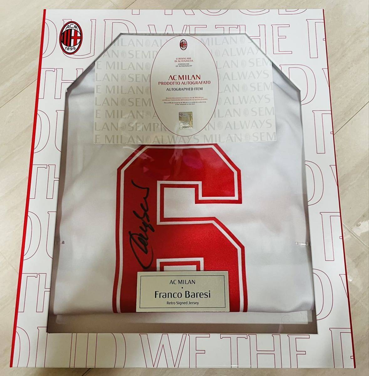 Yahoo!オークション - ACミラン フランコ バレージ 直筆サイン入り ユ
