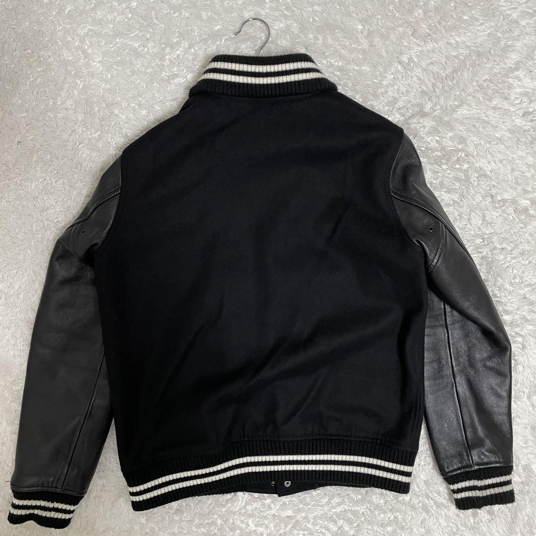 BEAMS ビームス スタジャン レザージャケット 切替 ドッキング 羊革