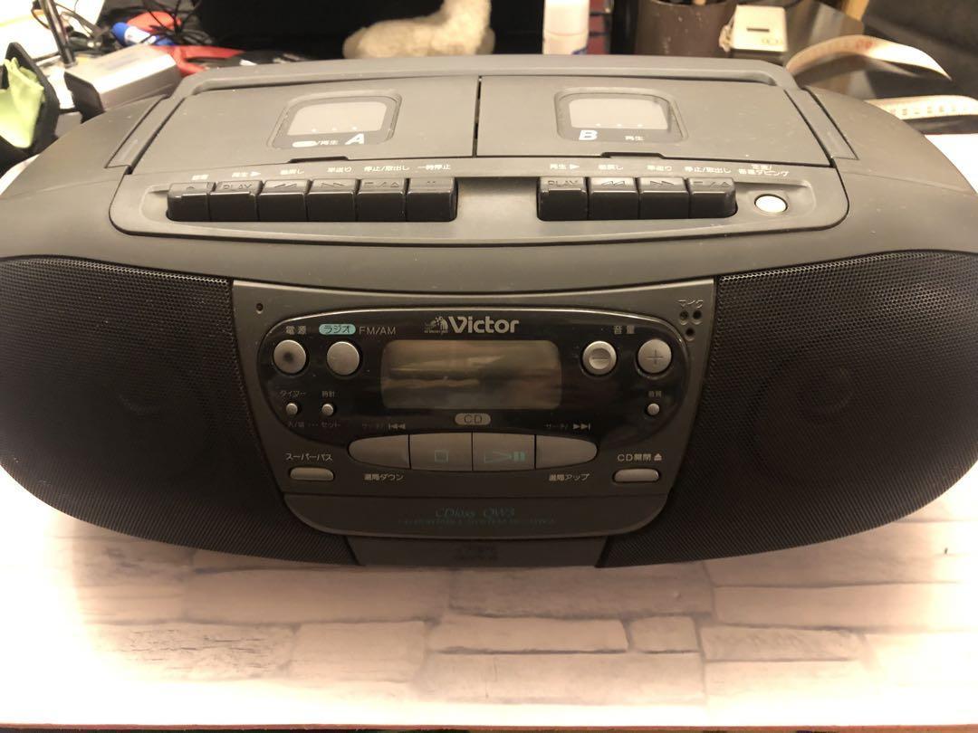 Yahoo!オークション - CDラジカセ ビクター ダブルカセット Victor RC-