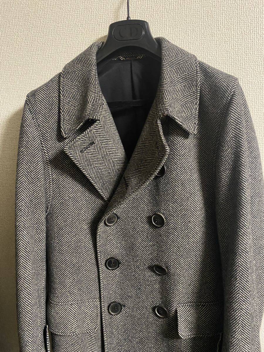 04aw dior homme ダブルロングコート Pコート ディオールオム 44