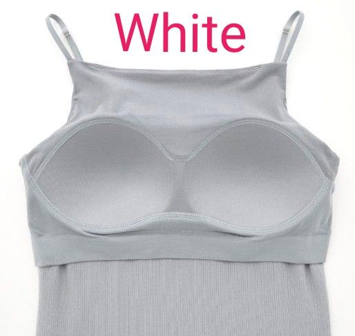 ユニクロ マメクロゴウチ シームレスブラキャミソール ホワイト S 新品