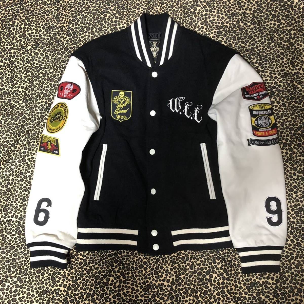 WEST COAST CHOPPERS 袖レザー スタジャン XL ウエストコースト