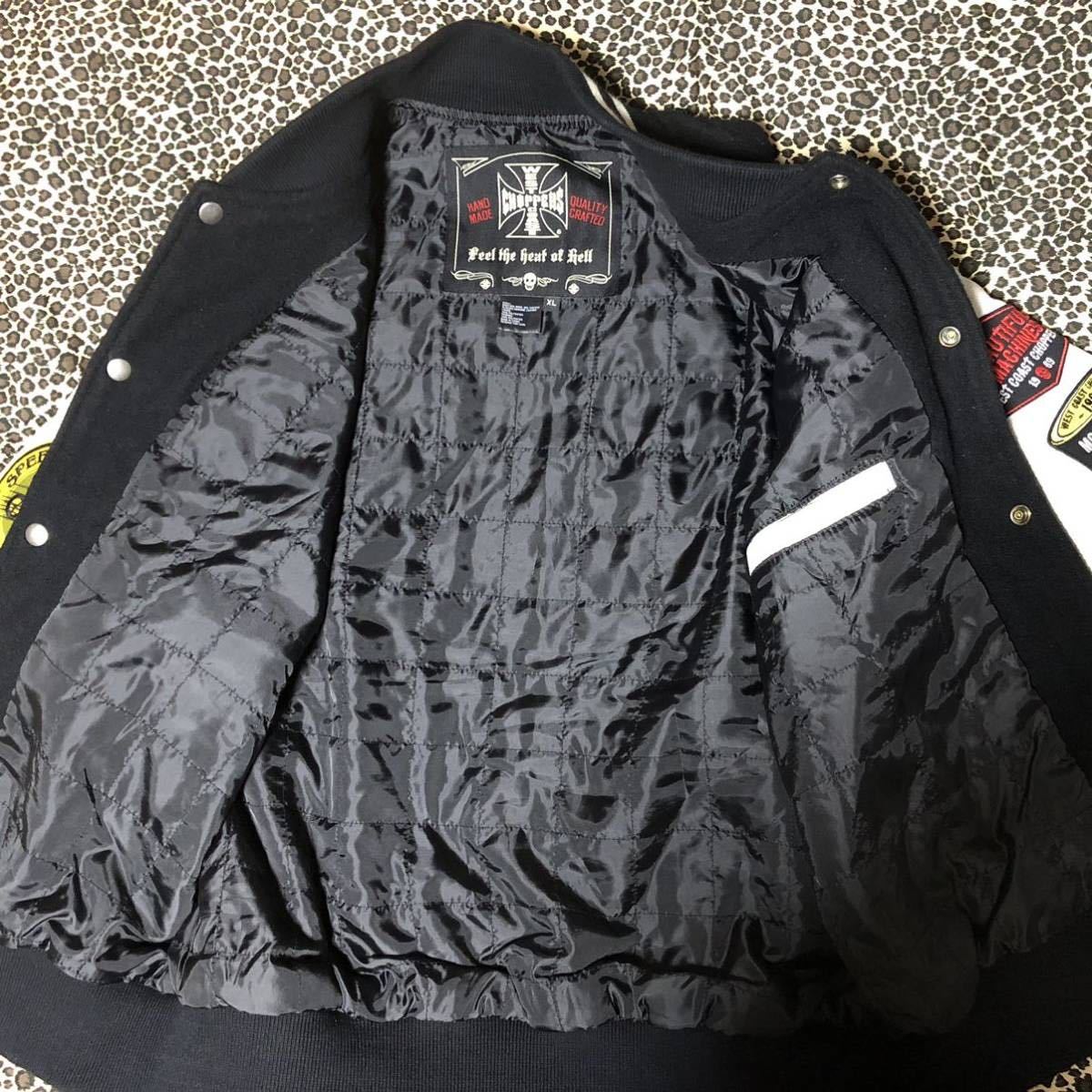 WEST COAST CHOPPERS 袖レザー スタジャン XL ウエストコースト