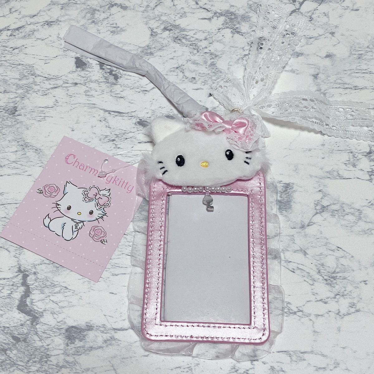 チャーミーキティ パス&カードケース 平成キャラクターリボン トレカ