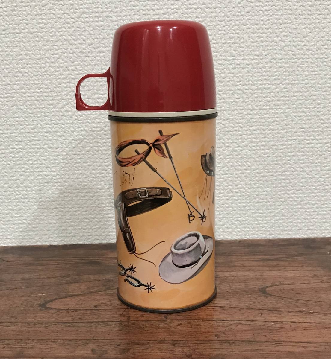 60年代ビンテージサーモス魔法瓶水筒アメリカンビンテージカウボーイ