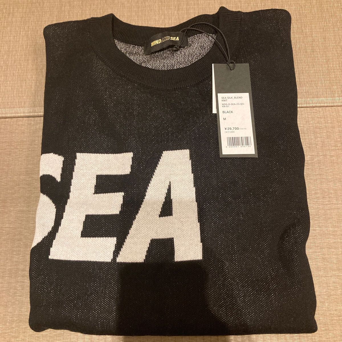 WIND AND SEA シルクブレンドニット ブラック Mサイズ｜Yahoo!フリマ