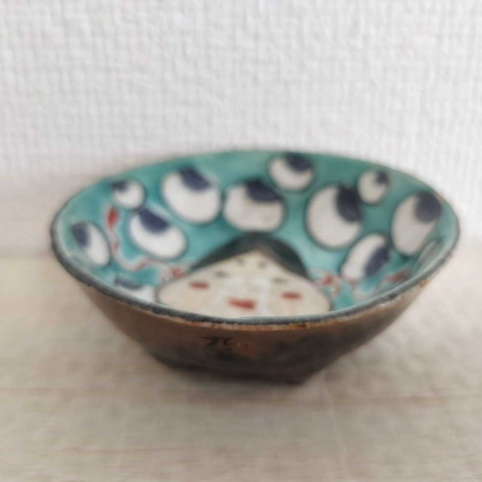 お値下げしました、九谷焼 おかめ・鬼盃 お値下げしました、九谷焼