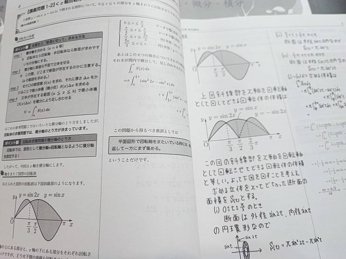 鉄緑会 小橋先生 21年 夏期 高3理系数学・分野別 数Ⅲ テキスト・解説