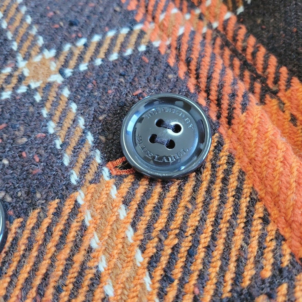 美品 BURBERRY グレー ウール ピーコート ショートコート 裏地チェック