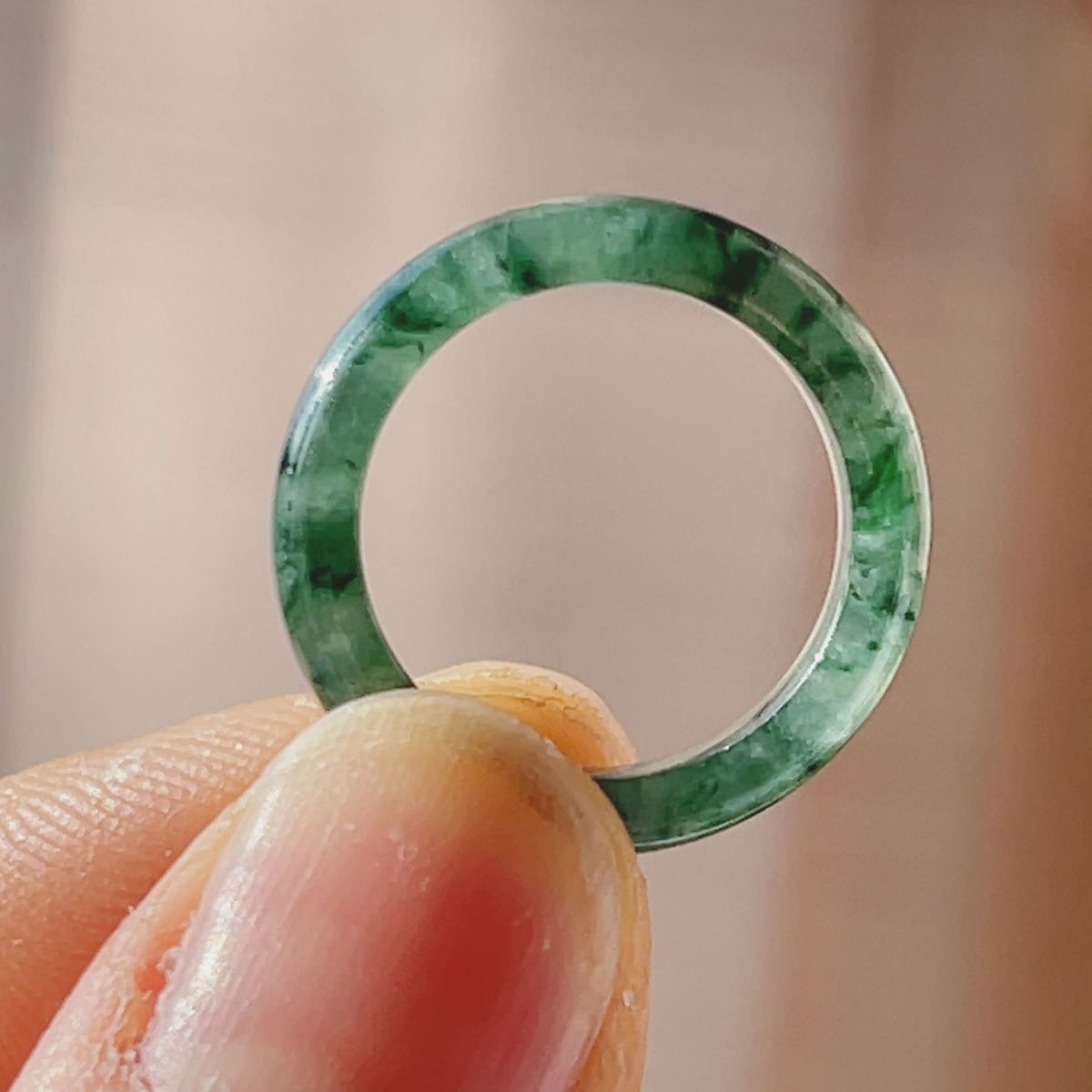 新入荷】本翡翠保証 天然翡翠漂花のリング 7号15 1mm｜Yahoo!フリマ