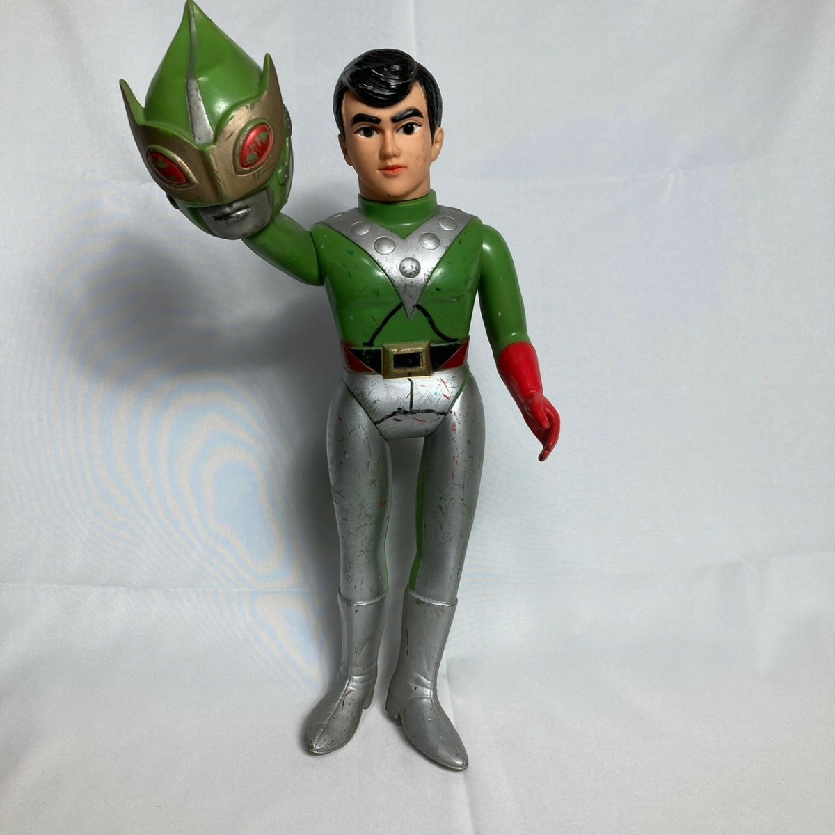 Yahoo!オークション - 旧バンダイ サンダーマスク ソフビ 面取れ ジャ