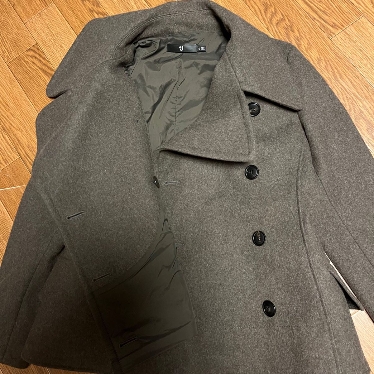 ユニクロ +J JIL SANDER ジルサンダー ビックカラー Pコート ウール