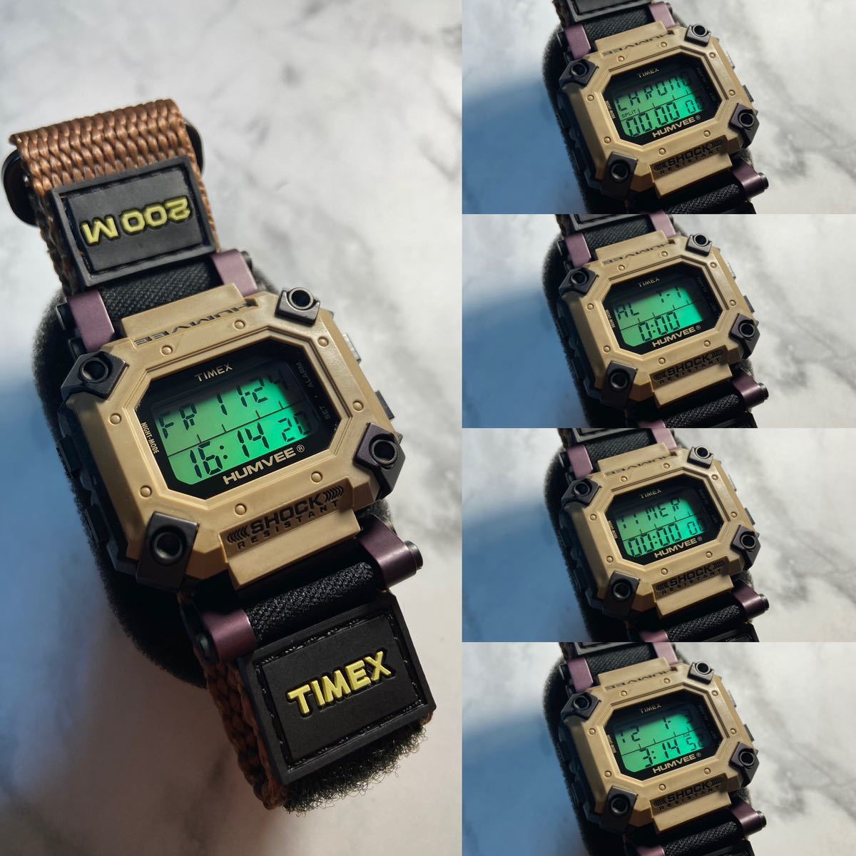 か*の様 TIMEX HUMVEE デジタル腕時計 クラシック ブラック 美品 TIMEX